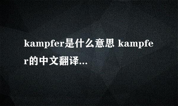 kampfer是什么意思 kampfer的中文翻译、读音、例句