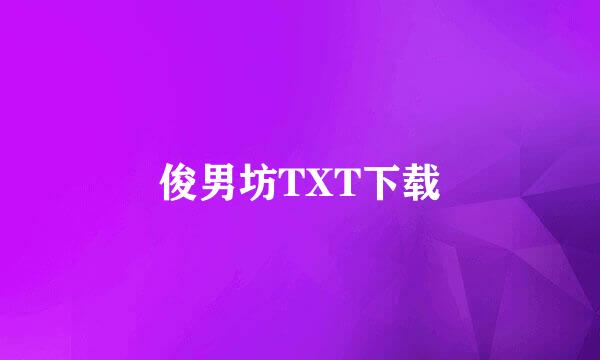 俊男坊TXT下载