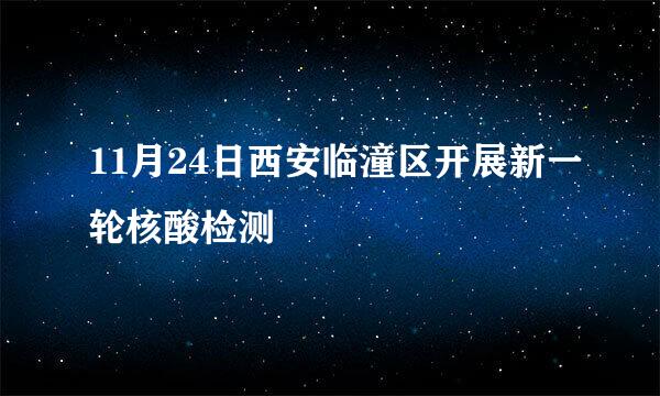 11月24日西安临潼区开展新一轮核酸检测