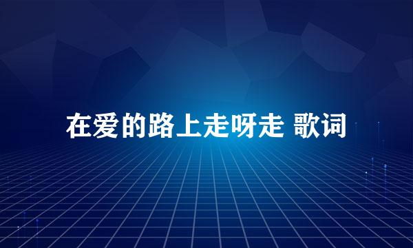 在爱的路上走呀走 歌词