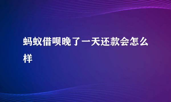 蚂蚁借呗晚了一天还款会怎么样