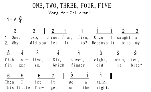 one,tow,three,four,five 歌词