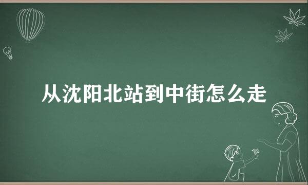 从沈阳北站到中街怎么走