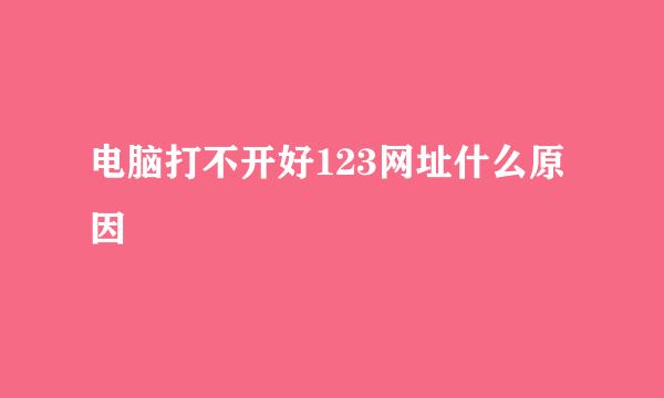 电脑打不开好123网址什么原因