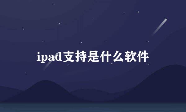 ipad支持是什么软件