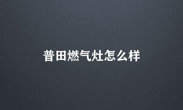 普田燃气灶怎么样