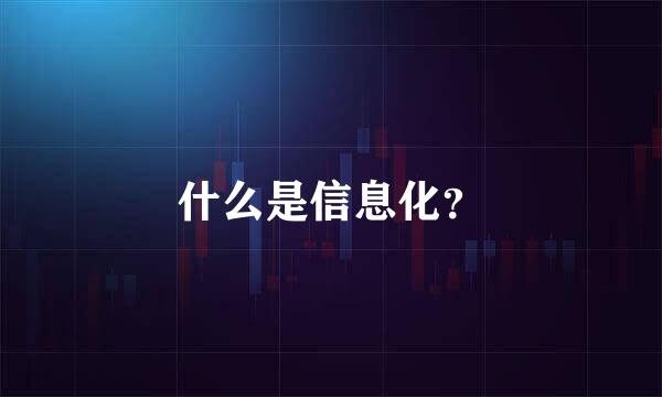 什么是信息化？