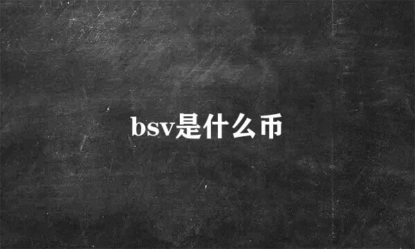 bsv是什么币