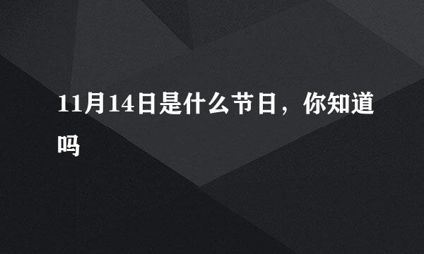 11月14日是什么节日，你知道吗