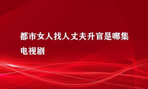 都市女人找人丈夫升官是哪集电视剧