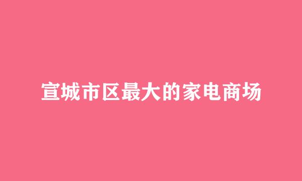 宣城市区最大的家电商场