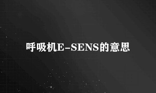 呼吸机E-SENS的意思