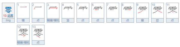 0的汉字怎么写？