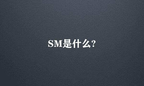 SM是什么?