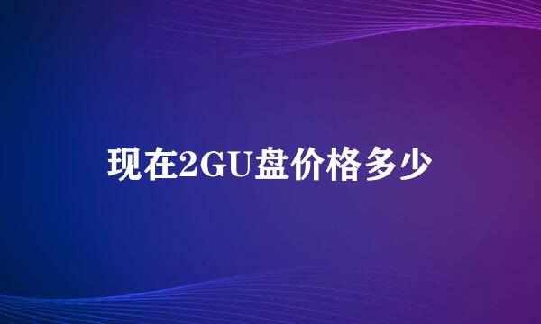 现在2GU盘价格多少