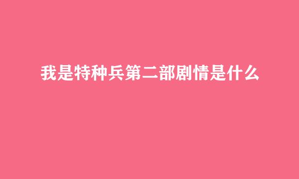 我是特种兵第二部剧情是什么