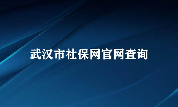 武汉市社保网官网查询