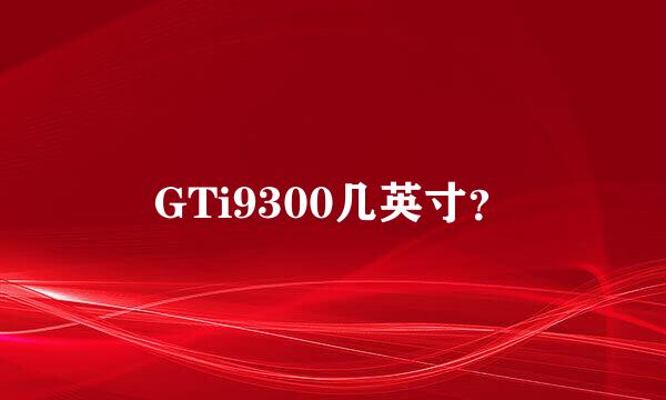 GTi9300几英寸？