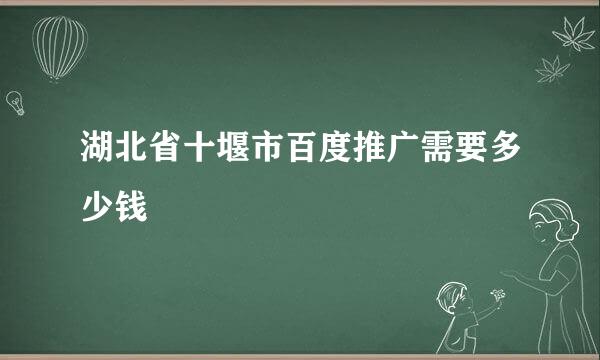 湖北省十堰市百度推广需要多少钱