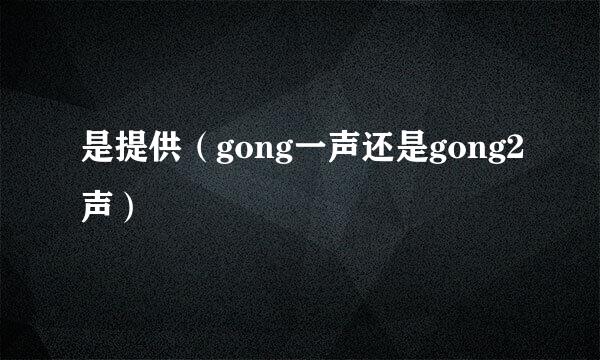 是提供（gong一声还是gong2声）