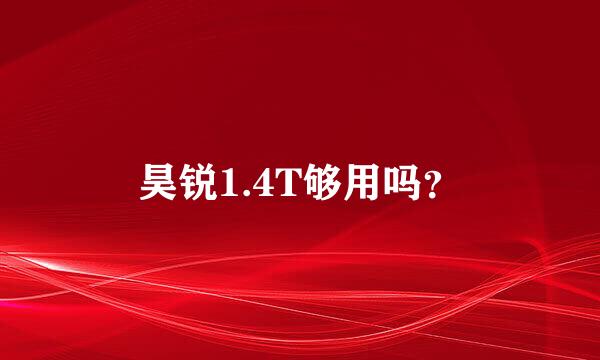 昊锐1.4T够用吗？