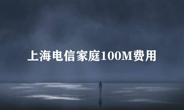 上海电信家庭100M费用