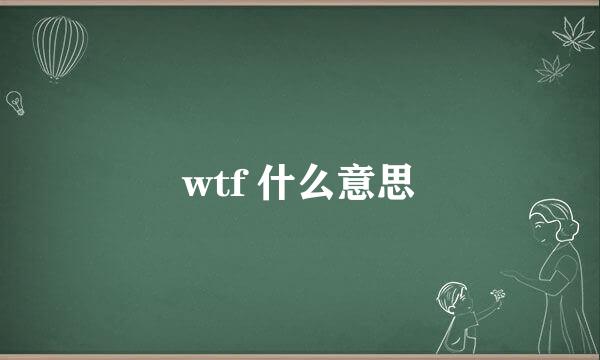 wtf 什么意思