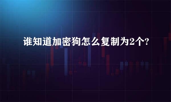 谁知道加密狗怎么复制为2个?