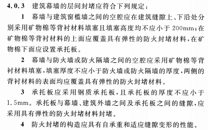 幕墙防火带设置200mm高，哪个新规范重新制定？求问哪个行家提供信息