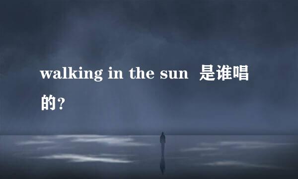 walking in the sun  是谁唱的？