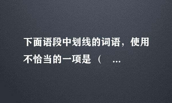 下面语段中划线的词语，使用不恰当的一项是 （   ）从药家鑫到李昌奎案，再到现在引发民间 热议 的吴英案