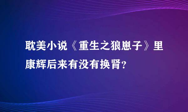 耽美小说《重生之狼崽子》里康辉后来有没有换肾？