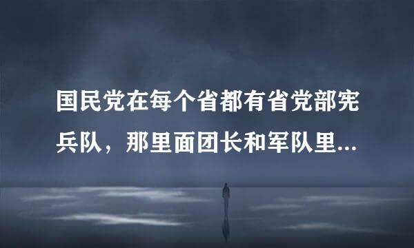 国民党在每个省都有省党部宪兵队，那里面团长和军队里团长一样吗，多大的官，什么军衔也是上校吗