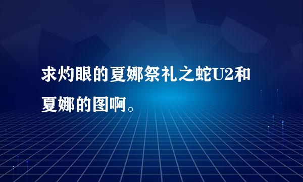 求灼眼的夏娜祭礼之蛇U2和夏娜的图啊。