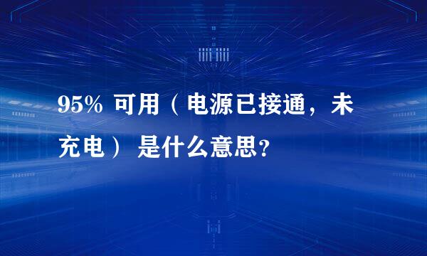 95% 可用（电源已接通，未充电） 是什么意思？