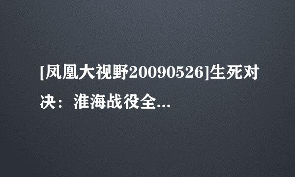 [凤凰大视野20090526]生死对决：淮海战役全纪录（六）总前委种子下载地址有么？好人一生平安