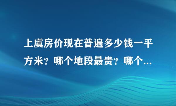 上虞房价现在普遍多少钱一平方米？哪个地段最贵？哪个地段最便宜？