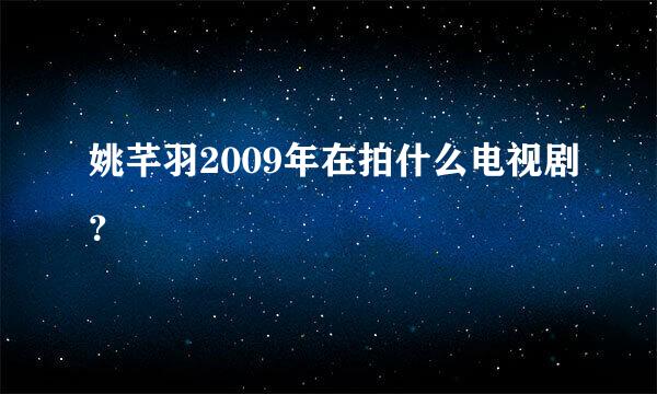 姚芊羽2009年在拍什么电视剧？