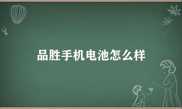 品胜手机电池怎么样