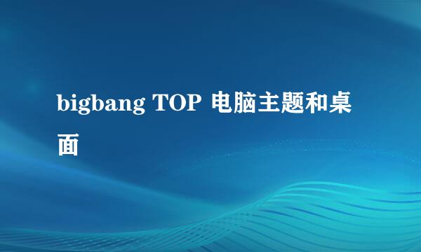 bigbang TOP 电脑主题和桌面