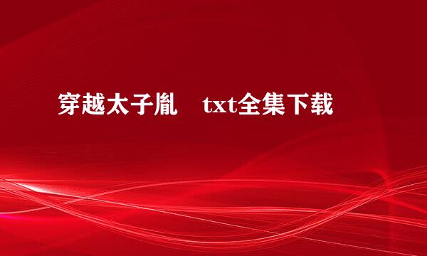 穿越太子胤礽txt全集下载