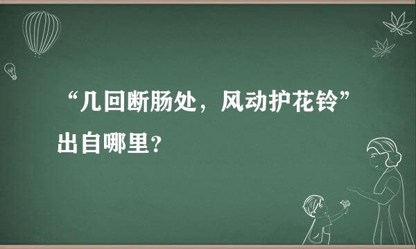 “几回断肠处，风动护花铃”出自哪里？