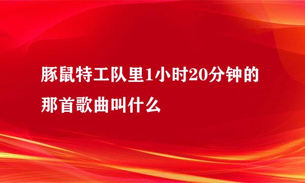 豚鼠特工队里1小时20分钟的那首歌曲叫什么