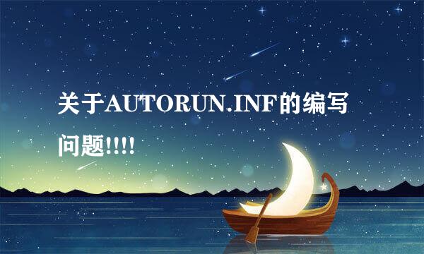 关于AUTORUN.INF的编写问题!!!!