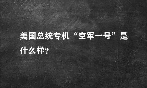 美国总统专机“空军一号”是什么样？