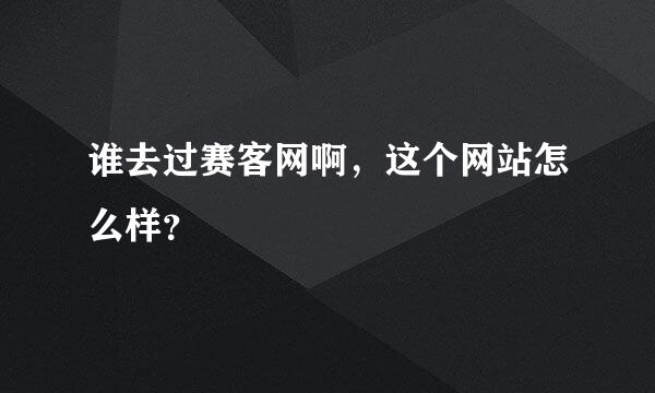 谁去过赛客网啊，这个网站怎么样？