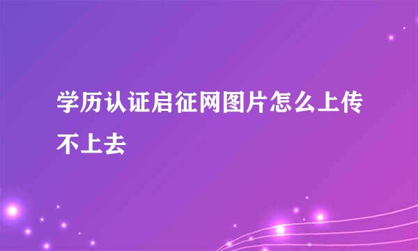 学历认证启征网图片怎么上传不上去