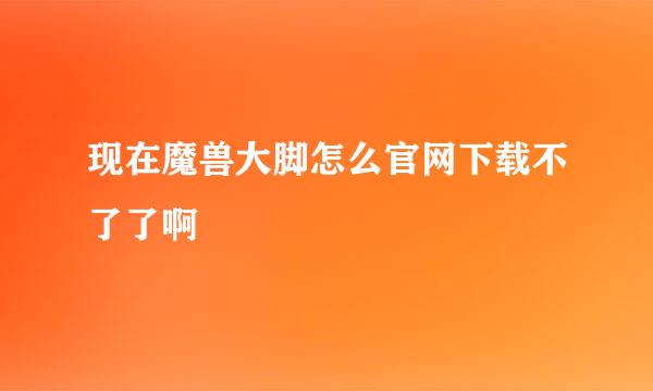 现在魔兽大脚怎么官网下载不了了啊