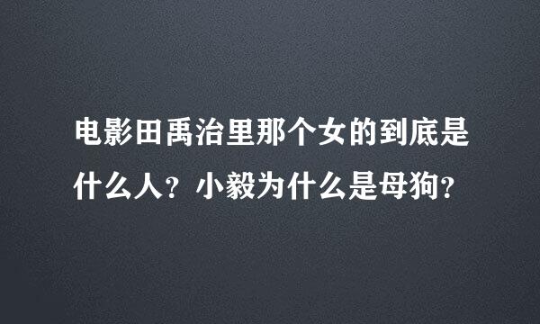 电影田禹治里那个女的到底是什么人？小毅为什么是母狗？