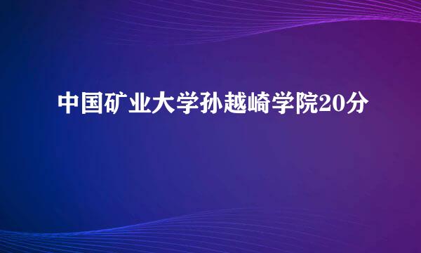 中国矿业大学孙越崎学院20分